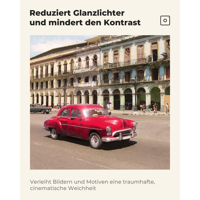 Фільтр K&F Concept Black Mist 1/4 (52mm) для відео та портретної зйомки - оптичне скло з нанопокриттям