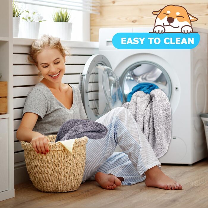 Плед для собак та котів Nobleza: м'який флісовий плед, 100x80 см, 2 шт. (темно-сірий та світло-сірий)