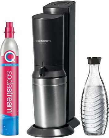 SodaStream Crystal 3.0: Газова вода вдома - зручний напій без відходів, срібно-чорний, 45 см
