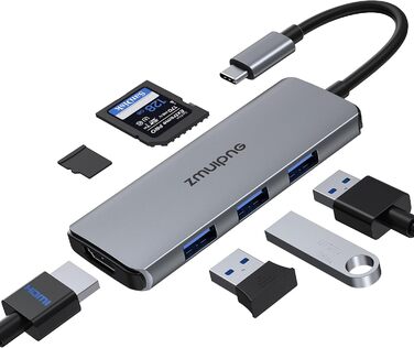 Док-станція USB-C для ноутбука з підтримкою 2 моніторів 4K, 14 в 1, з DP/DisplayPort, Ethernet, 4 USB, 100W PD, SD/TF, Audio/Mic, сумісна з Dell, HP, Lenovo