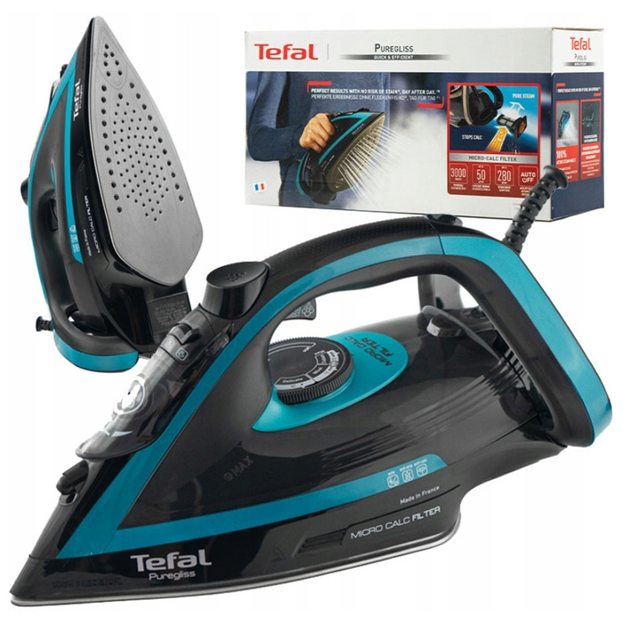 Парова праска Tefal Puregliss FV8066 Durilium AirGlide Autoclean, 280 г/хв
