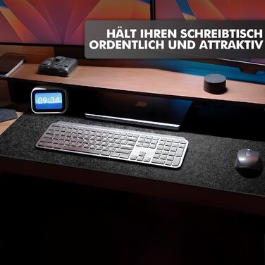 Килимок для столу Shinfly з фетру 120x60 см, антиковзкий, захист для офісного столу та домашнього офісу (Темно-сірий)