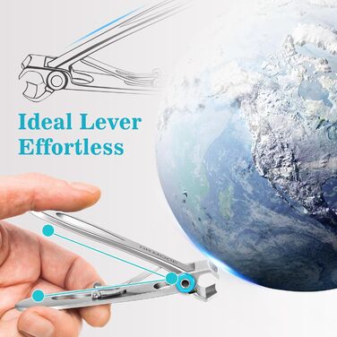 Набір кусачок для нігтів DRMODE Profi: професійні кусачки для кутикули, щипчики для врослих нігтів та манікюрні ножиці для чоловіків і літніх людей (2 шт)