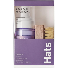Jason Markk Hat Care Kit, 4 oz / 118ml Foam Cleaner, Premium Cleaning Brush, effectively cleans caps, safe on all materials, specially developed for cotton, wool, felt & more, fragrance-free