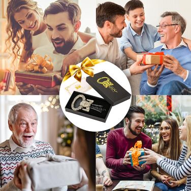 Відкривачка для вина LKKCHER з двома зубцями, для старих винних пляшок, професійна, бронзова з подарунковою коробкою та листівкою