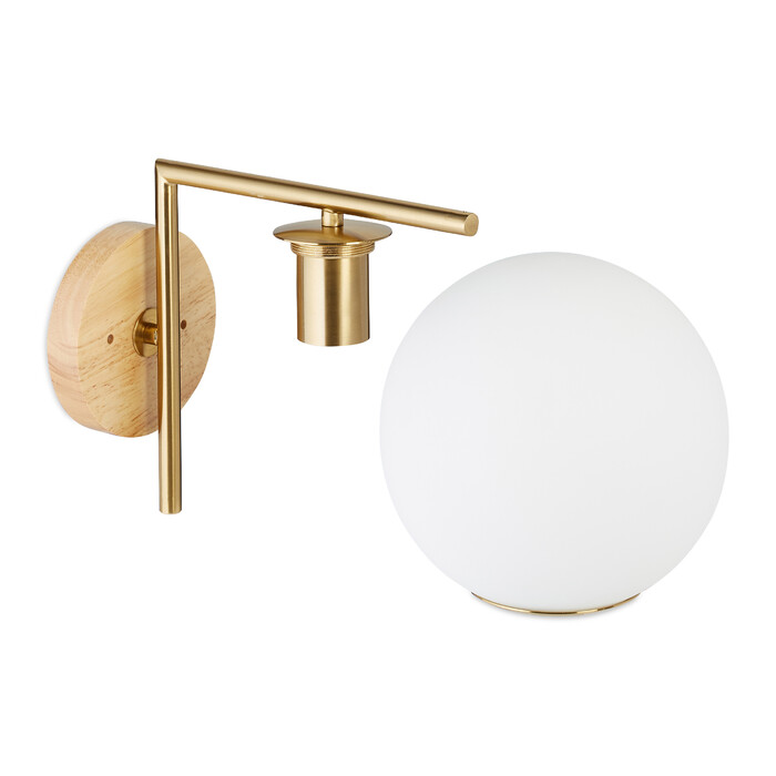 Relaxdays Brass Globe Wall Light