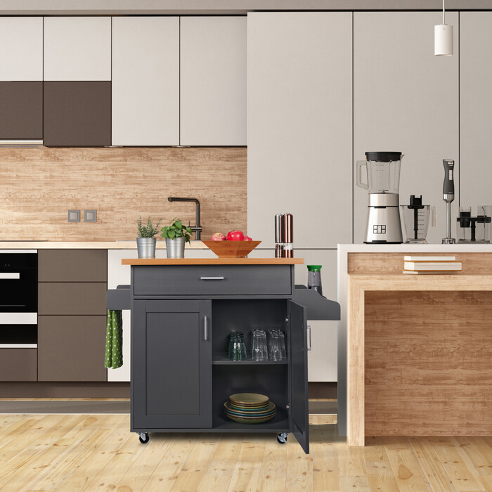 Relaxdays Kitchen Cart with Work Surface