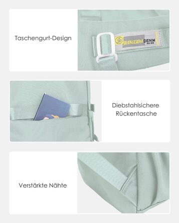 Шкільний рюкзак для підлітків: водонепроникний, великий, для дівчат та хлопців. Ідеальний для школи, подорожей та повсякденного використання (Блакитний)