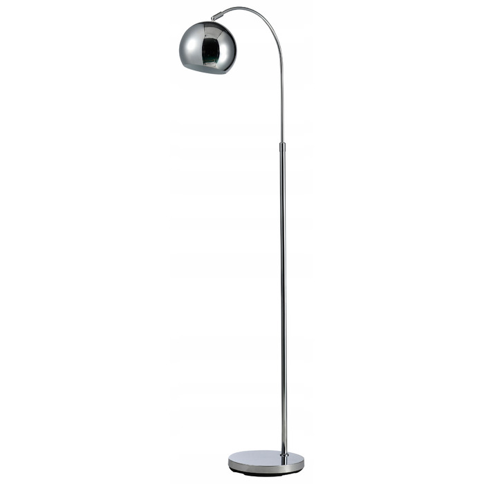 Підлогова лампа Krislamp Aura E27 40 Вт, срібляста