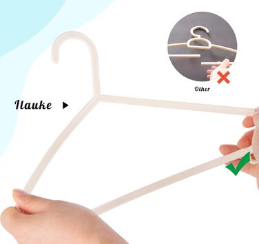 Набір вішалок для дитячого одягу Ilauke, 40 шт., 28,5 см, бежевий