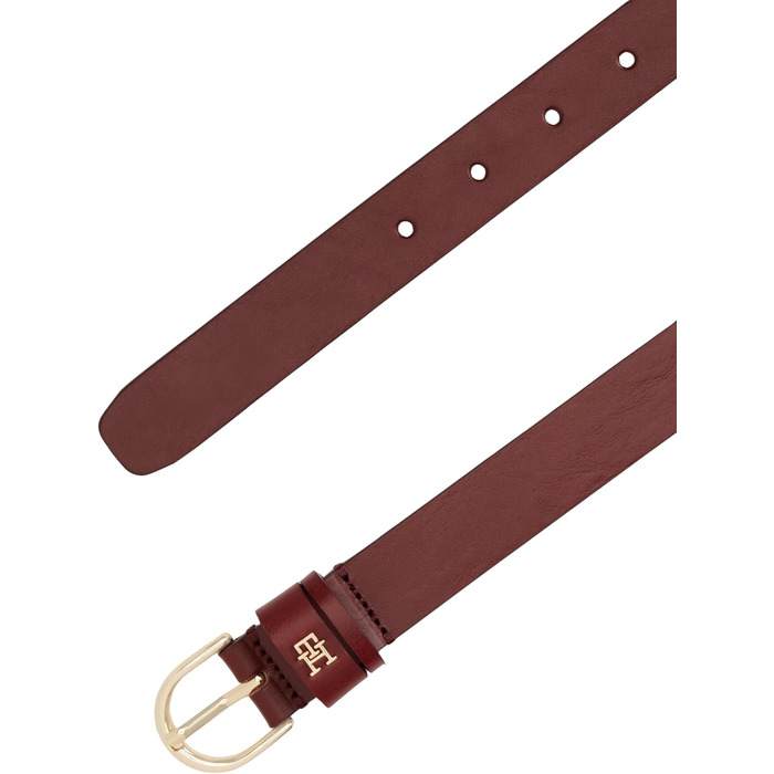 Жіночий шкіряний ремінь Tommy Hilfiger Essential Effortless 2.5, фіолетовий (Deep Rouge)