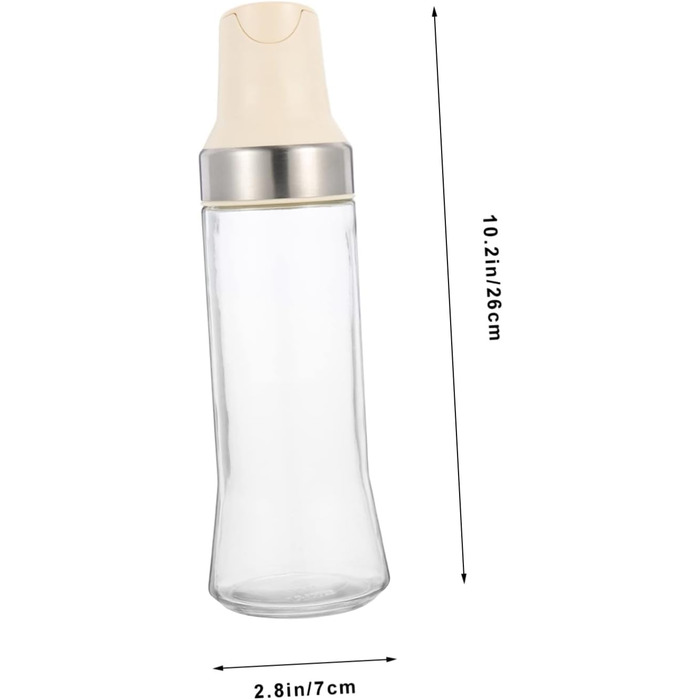 CIYODO Automatic Open and Close Oil Bottle, Auto-Vinegar Bottle, Sauce Bottle, Vinegar and Oil Spout, Sauce Bottle, Sauce Bottles, Vinegar Jar, Clear Vinegar Bottle, Silica Gel White