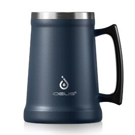 Термокружка для пива Ideus® 710мл з нержавіючої сталі, 24oz, для Октоберфесту (Морська синя)