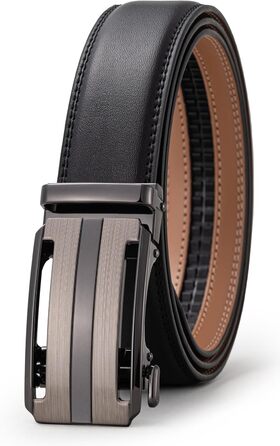 Чоловічий шкіряний ремінь на пряжці, 35 мм, 125 см (для обхвату талії 92-107 см) - чорний