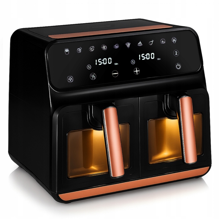 Аерофритюрниця AirDweller ADTJF3 2400 Вт, 9 л, чорно-золота