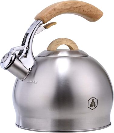 LAGUIOLE - Свисток-чайник 3 л з дерев'яною ручкою - підходить для всіх видів тарілок