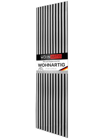 Акустичні настінні панелі з фетру Brushed Silver 364, комплект 2 шт. (275x54 см, загальна площа 1,485 м²)