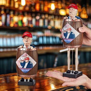 GETBSTOOP Trump Merchandise - Cigarette Dispenser with MAGA Hat, 2024 Donald Trump Santa Cigarette Tip Cases, Funny Trump Gifts, Collectibles, Prank Toys, and Novelty Gag Gift