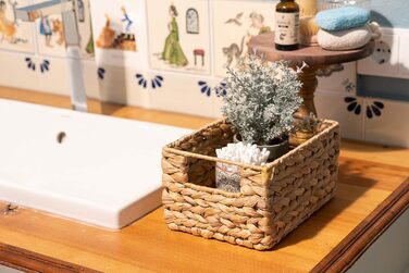 Набір кошиків для зберігання Decorasian, плетені з водяної гіацинти та морської трави, прямокутні, 2 шт. (S+L)