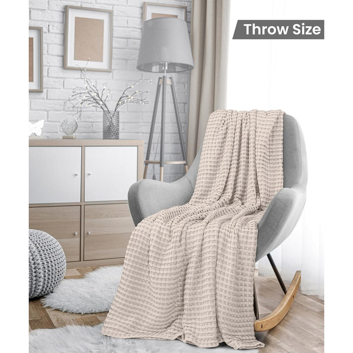 Плед Baumwoll Waffeldecke Utopia Bedding: бавовна, вафельна тканина, 152x127 см, хакі
