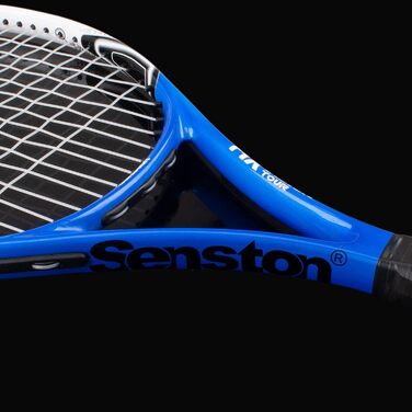 Senston Tennis Racket 19/23/25 Inch One-Piece Design with Carry Bag, Overgrip & Vibration Dampener (Blue)