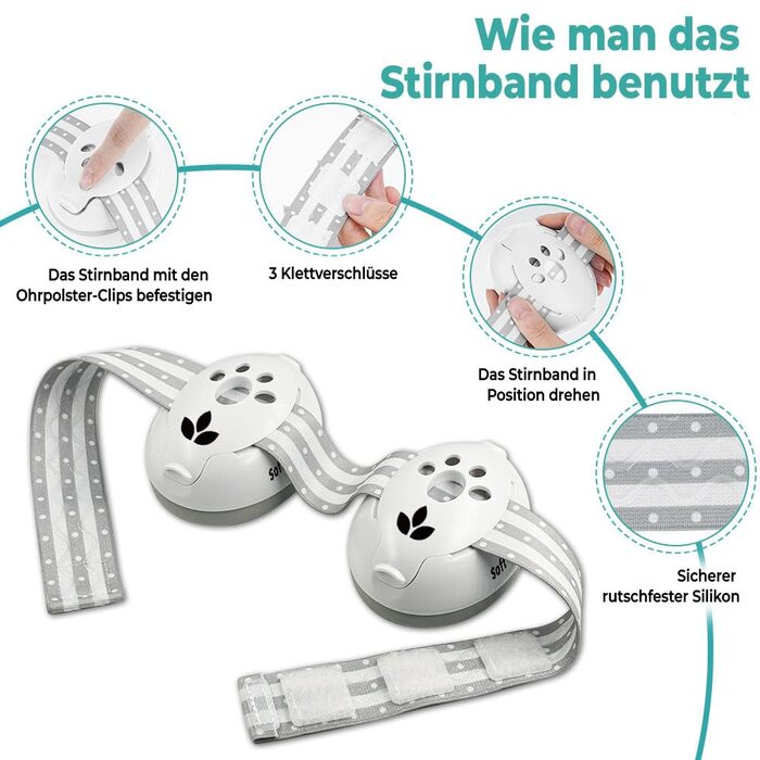 Навушники для захисту слуху для малюків 2-в-1 з екіпежем, комфортні та регульовані, для дітей до 4 років, сертифіковані CE, 25 дБ. Ідеально підходять для сну, подорожей та фестивалів.