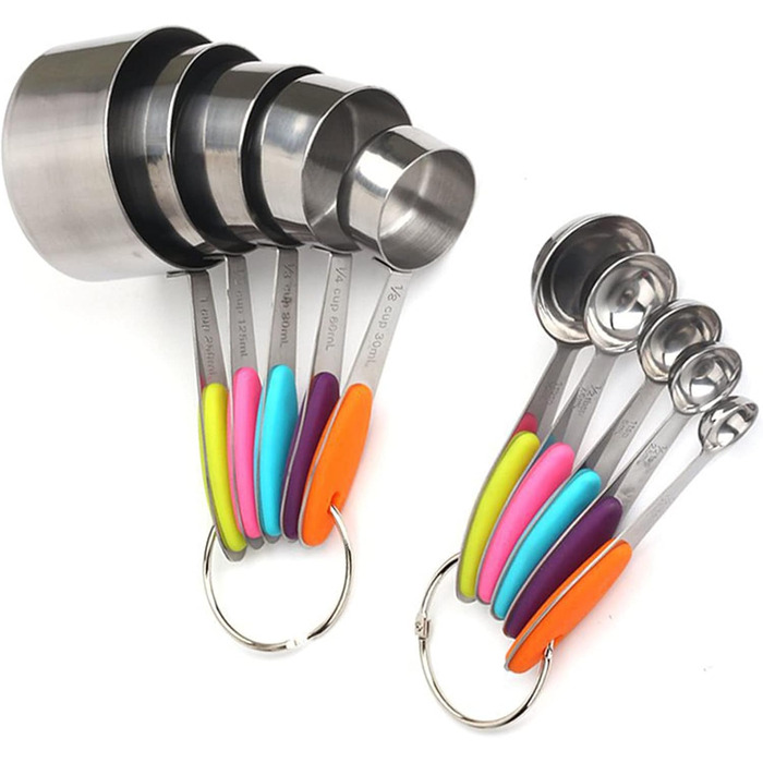 Stainless steel measuring cup for coffee powder, spices, and measuring scoop. Kitchen tools, easy to use and clean, perfect for a home gift. Measuring tools.