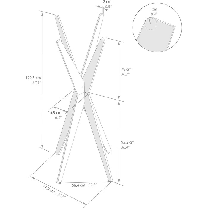 Emma, coat rack, Made in Italy (Ulme Perlen)