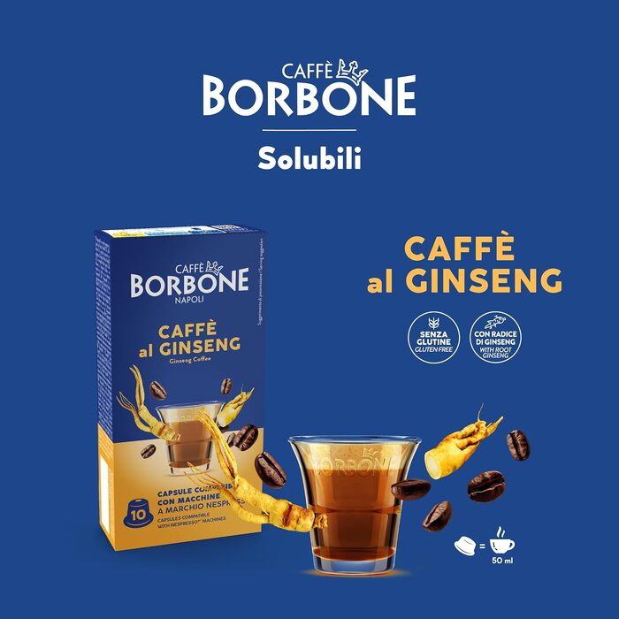 Кава в капсулах Caffè Borbone Respresso Ginseng, сумісні з Nespresso, 100 шт