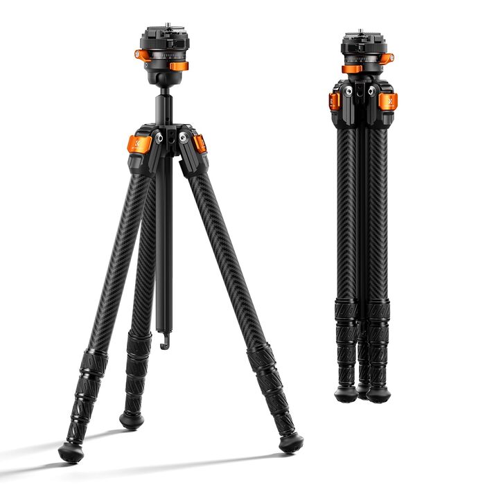 Карбоновий штатив для камери K&F Concept A225C2+BH28R, легкий компактний трипод для DSLR, висота 153 см
