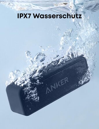 Портативна Bluetooth колонка Anker SoundCore 2 - блакитна, 24 год роботи, IPX7, потужний бас
