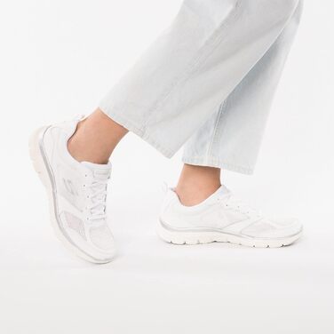 Кросівки Skechers Flex Appeal 4.0 Active Flow для жінок, 40 EU, білі, шкіра та сітка