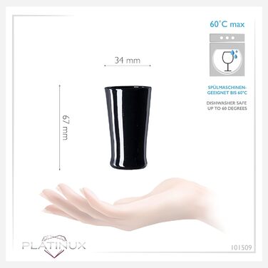 Чорні келихи для шампанського PLATINUX (6 шт.) 210 мл - келихи для шампанського, келихи для ігристі, шотові келихи
