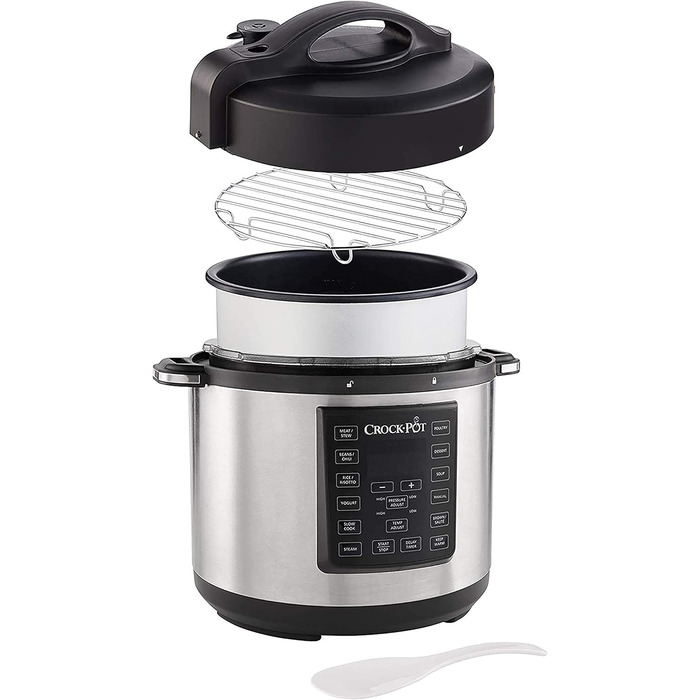 Мультиварка Crock-Pot Turbo Express: 14-в-1, 5.6 л, CSC062X | Мультикухня для приготування на пару, тушкування та швидкого приготування