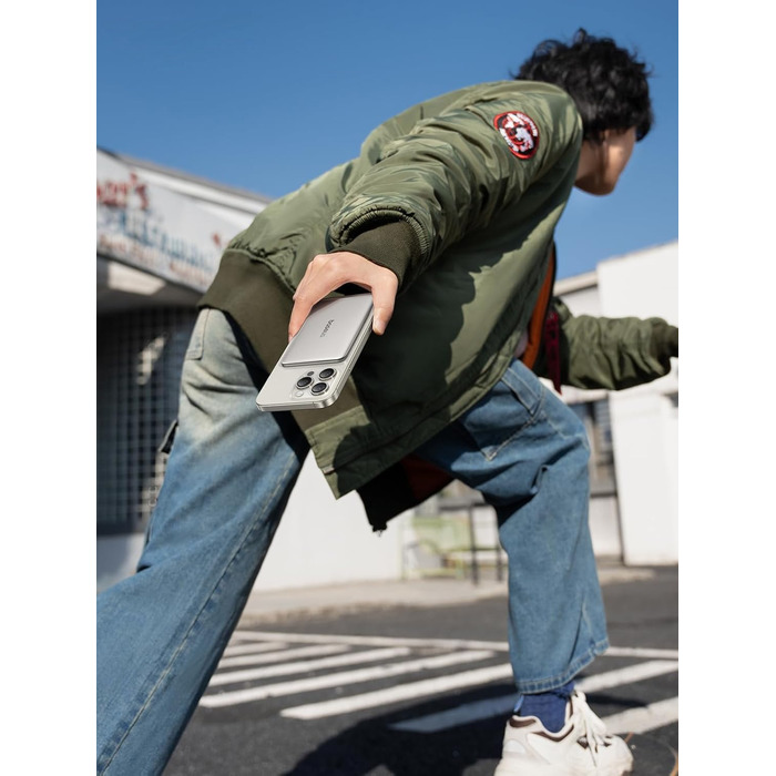 Power Bank Baseus Picogo AM41: 10000mAh, Qi2 Magsafe, 27W PD, бездротова зарядка 15W, USB-C, для iPhone 17/16/15/14/13/12, Space Gray