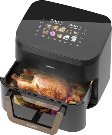 Фритюрниця Cecotec CecoFry Advance Double 9л: цифрова, без масла, з подвійними кошиками та технологією PerfectCook