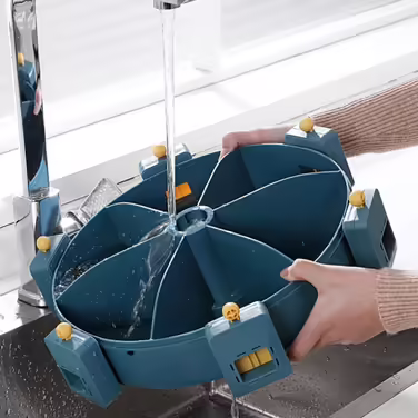 Rotating rice and grain dispenser, for kitchen, wall-mounted, for dry food, storage container for beans, white color, practical food dispenser.