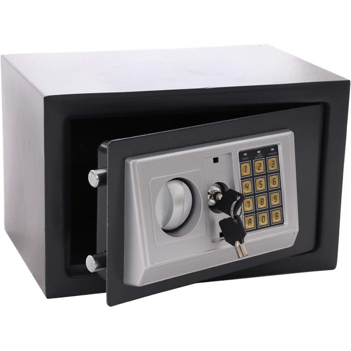 Сейф для дому Panorama24 з електронним замком, 31x20x20 см, сірий