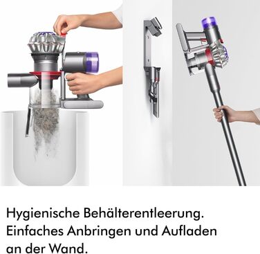Бездротовий пилосос Dyson V8 Origin: потужність 130 AW, до 40 хв роботи, технологія Motorbar, видаляє шерсть тварин