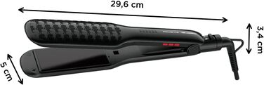 Випрямляч для волосся Rowenta x Karl Lagerfeld SF411L Extra Liss з керамічним покриттям, чорний