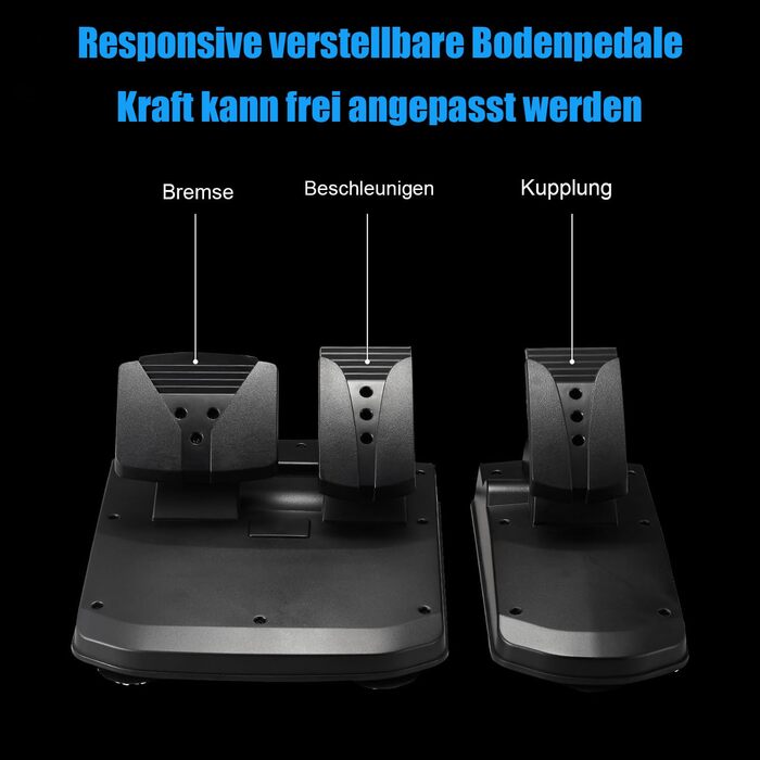 Руль для Xbox NBCP 1080 Grad з педалями та перемикачем швидкостей, сумісний з Xbox One/Series X|S/ PS4/ PS3/ PC/Switch