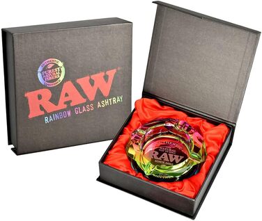Скляна попільничка Raw Rainbow, багатобарвна