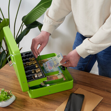 Relaxdays Combination Lock Cash Box - Euro