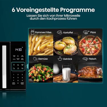 Мікрохвильова піч Hisense H23MOBS5HC 23 л, 900 Вт, AirFry, 4 в 1, чорна