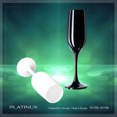 Набір келихів для шампанського PLATINUX Black & White (6 шт., 210 мл)