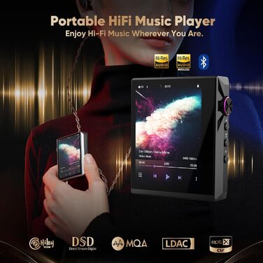 Hidizs AP80 PRO-X: Аудіоплеєр Hi-Res з підтримкою MQA, Bluetooth та двома DAC-чипами ESS9219C (білий)