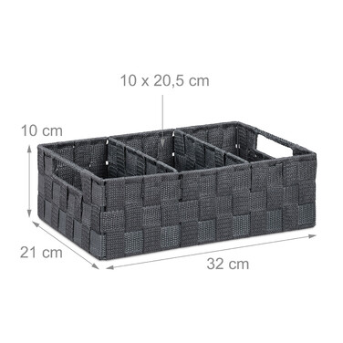 Relaxdays Storage Basket with Compartments