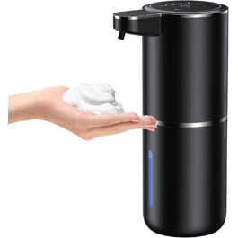 Automatic Soap Dispenser Wall Mount with Sensor Infrared, 380ml Electric Soap Dispenser No Drilling with USB Rechargeable, IPX5 Waterproof for Bathroom Toilet Kitchen