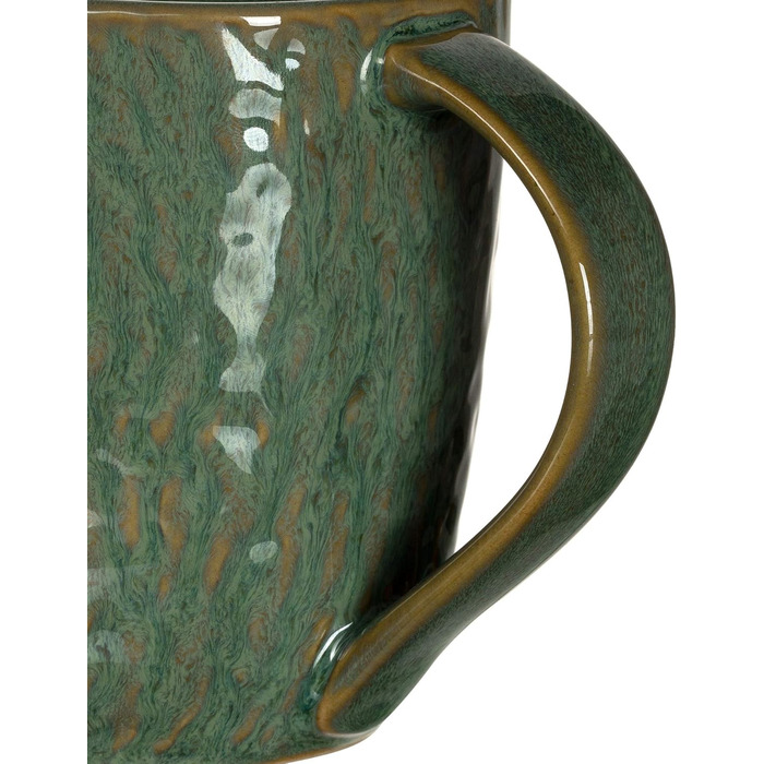 Керамичні чашки Leonardo Matera, 6 шт., сірі, 430 мл, для кави та чаю, миє в посудомийній машині, підходять для мікрохвильової печі