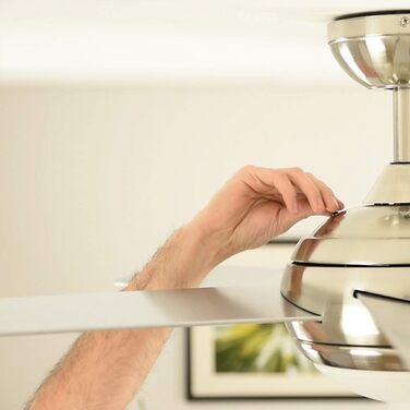 Вентилятор стельовий з підсвічуванням aireRyder Fresco 112 см, нікель щіткований, з пультом ДК, дерев'яні лопаті (сосна/ялина)